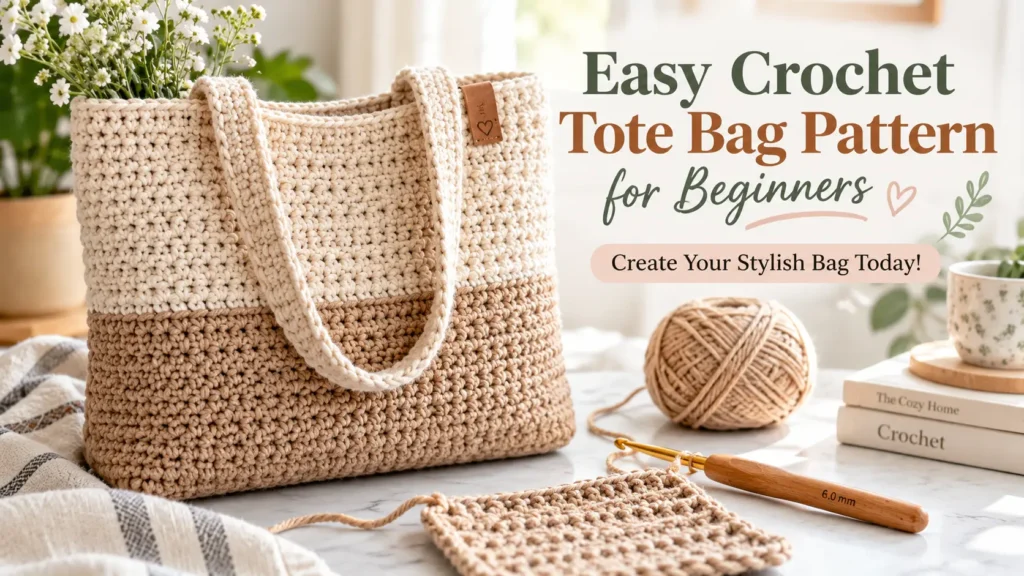 Easy Crochet Tote Bag Pattern for Beginners: Start Crocheting!